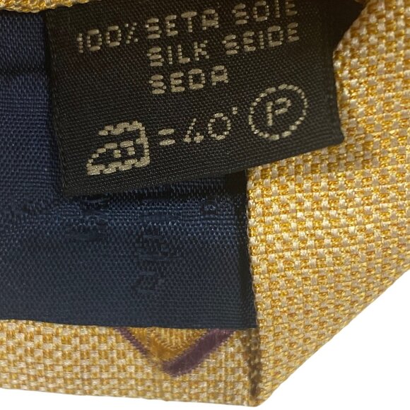 Silk tie Ermenegildo Zegna Yellow in Silk - 46413254 Ermenegildo Zegna Silk Tie | Yellow Geometric | Silk | Italy